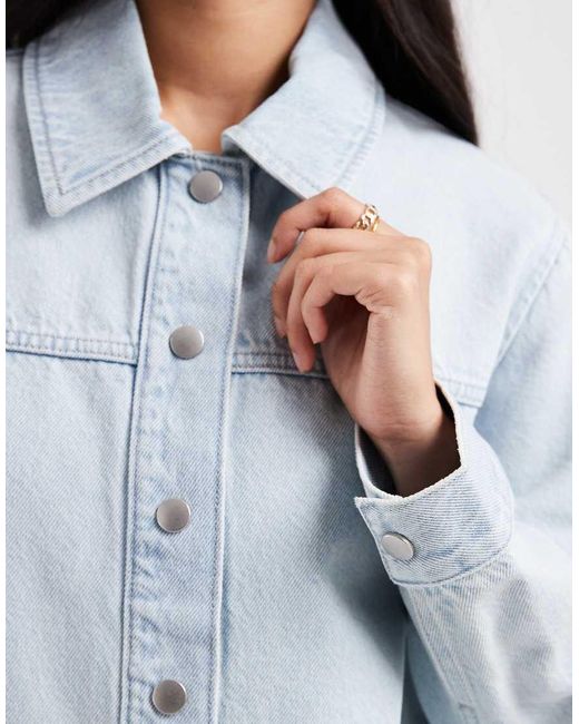 New Look Blue Denim Shacket