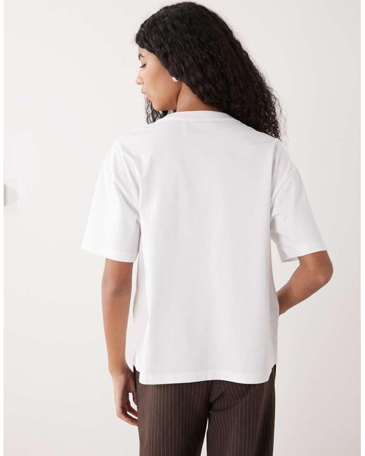 Monki White Oversized Boxy T-shirt
