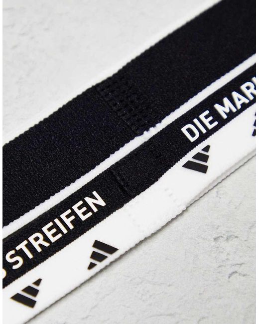 Adidas Originals Metallic Adidas Training Elastic Headband 3 Pack