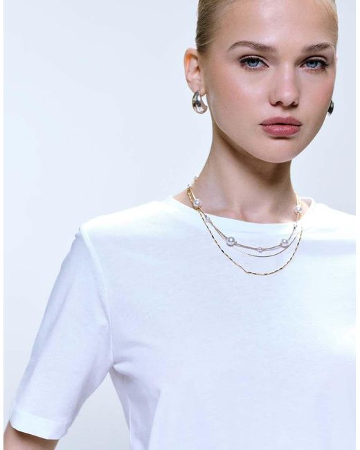 ONLY White Crew Neck T-Shirt