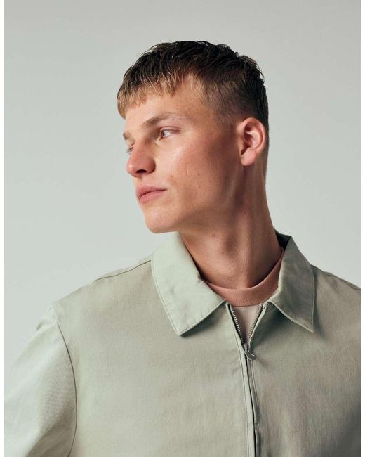 ASOS Green Cotton Harrington Jacket for men