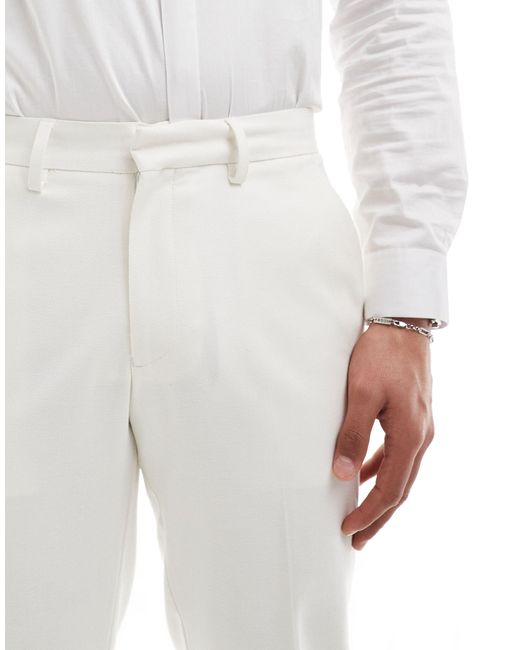 ASOS White Slim Suit Trousers for men