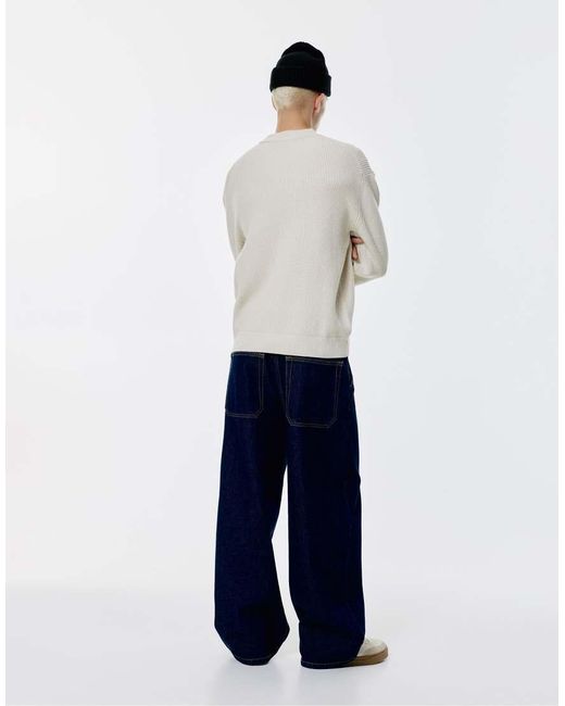 Maglione di Pull&Bear in White da Uomo