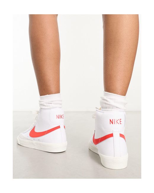 Nike Blazer '77 Mid Trainers in White | Lyst UK