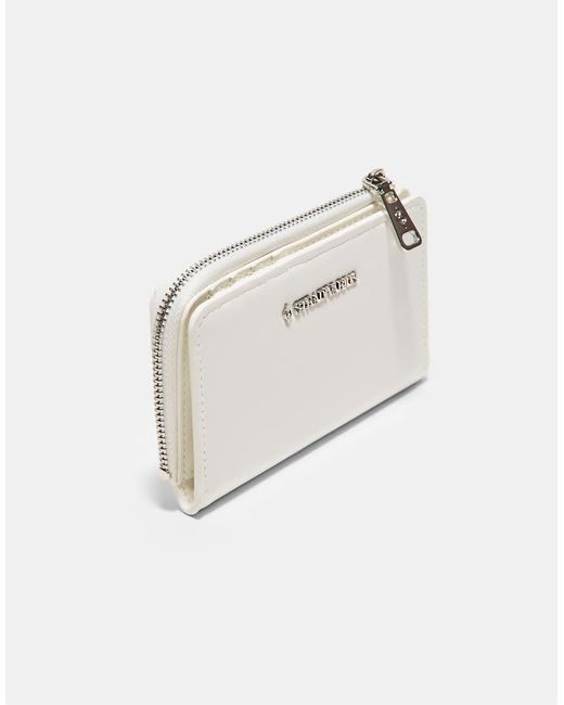 Stradivarius White Leather Effect Card Holder