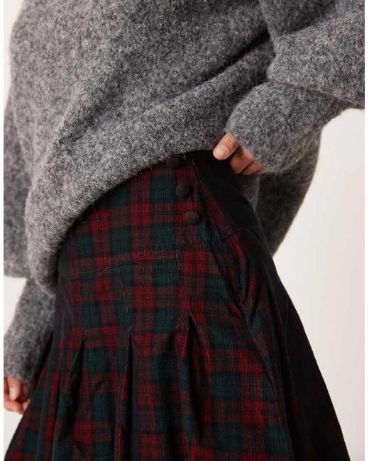Nobody's Child Petite Gray Veronica Pleated Mini Skirt