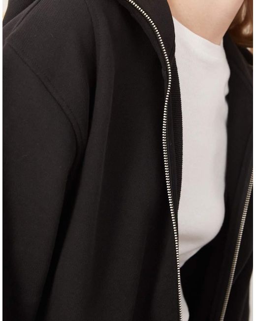 Weekday Natural Structured Asymmetric Zip Through Hoodie