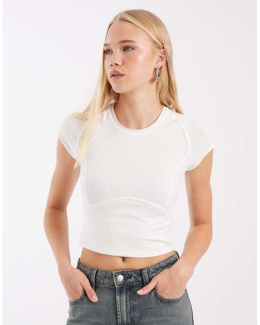 Free People White Protagonist Tee