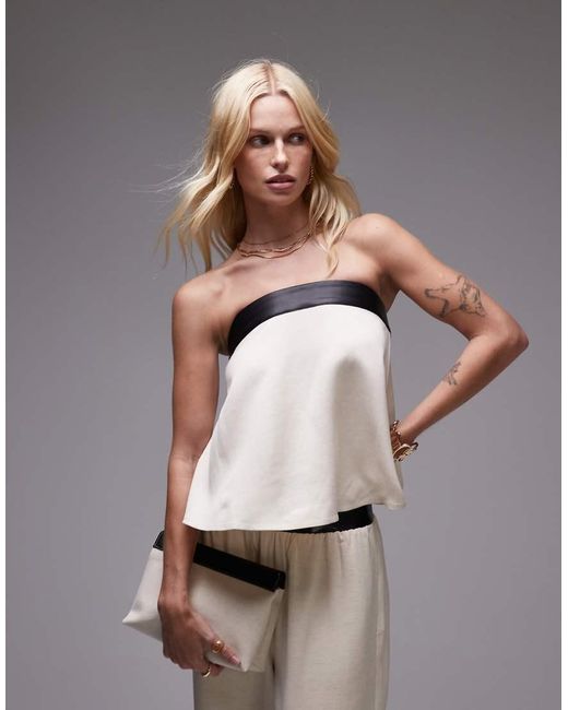 WeWoreWhat White Strapless Smock Top