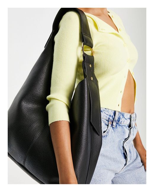 New Look Slouchy Over Shoulder Bag in Black | Lyst UK