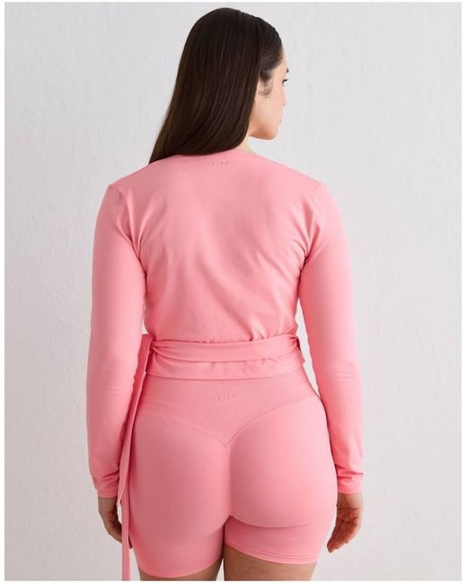 Aim'n Pink Blush Shape Seamless Wrap Long Sleeve
