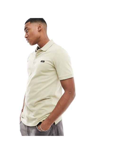 Calvin Klein Natural Stretch Pique Slim Button Polo Shirt for men