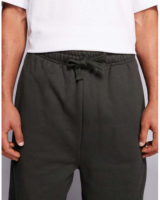 ASOS Black Premium Heavyweight Wide Leg Trackies for men