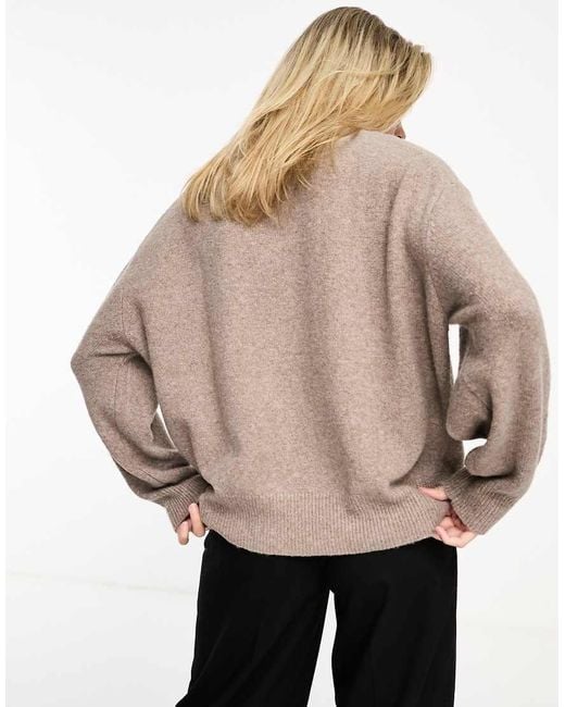 Pull&Bear Natural Crew Neck Soft Knitted Jumper