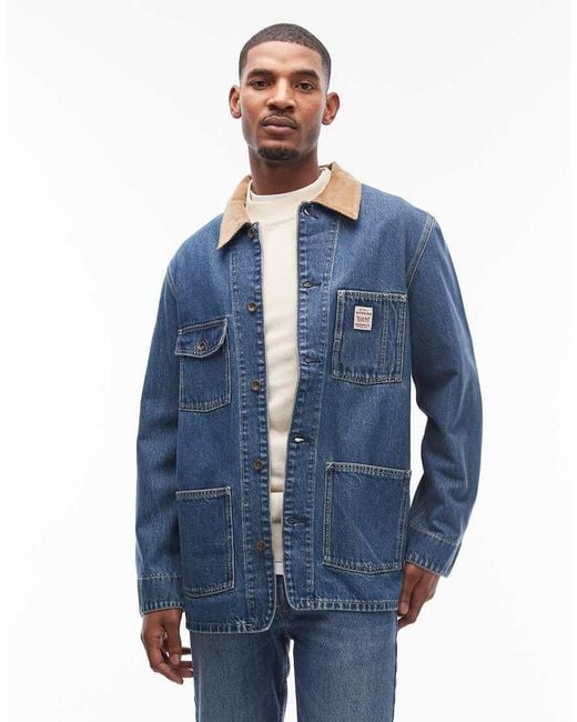 Levi's Blue Unisex Workwear Berkley Denim Chore Coat for men