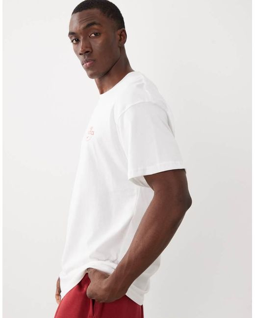 Nike White Palm Tree Back Print Logo Oversized T-shirt for men