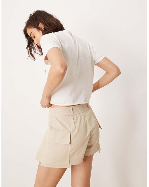 Pimkie Natural Utility Pleat Detail Skort