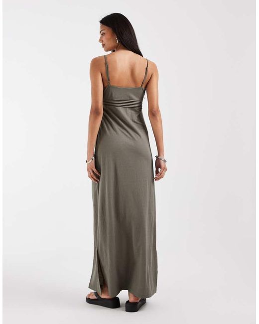 ONLY Green Bust Detail Maxi Cami Dress