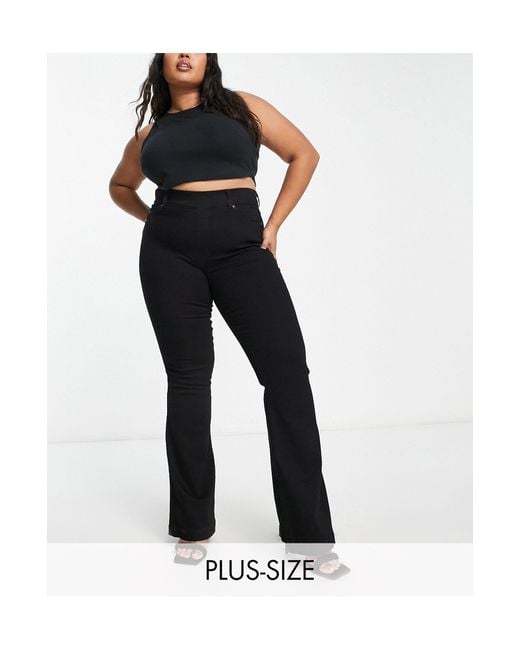 Spanx Plus High Rise Flare Jeans in Black Lyst