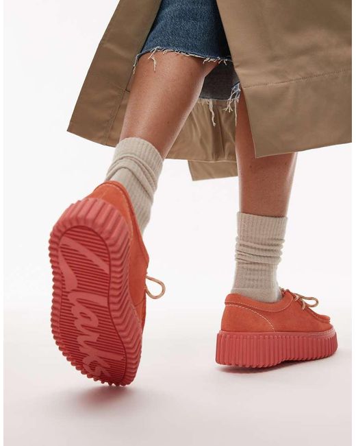 Clarks Orange Torhill Bee Shoe