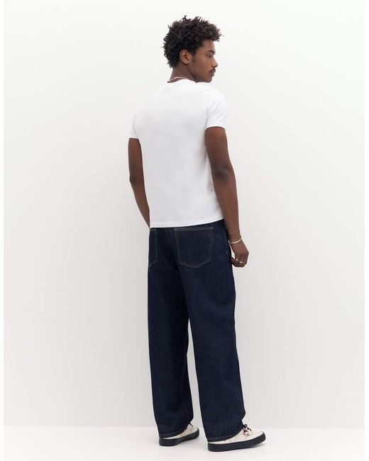 Pull&Bear Basic Aansluitend T-Shirt in het White voor heren