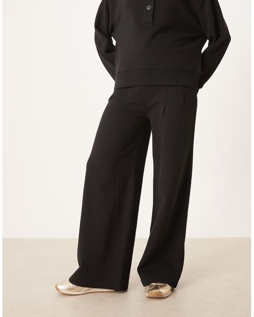 Joggers Verdes De Pernera Ancha Con Detalle De Pinza De (Parte De Un Conjunto)-Negro ASOS de color Green