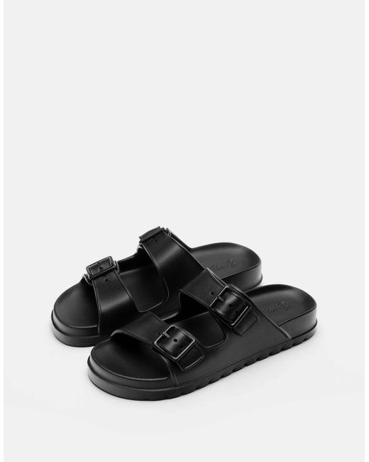 Sandales à boucles Pull&Bear pour homme en coloris Black