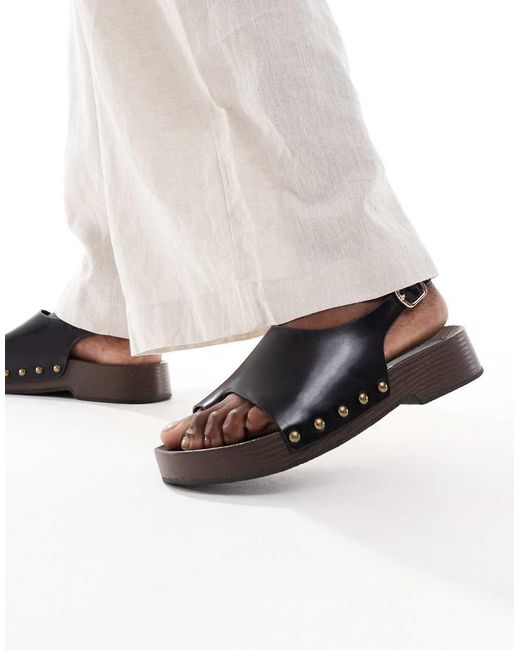 Glamorous Black Clog Sandals