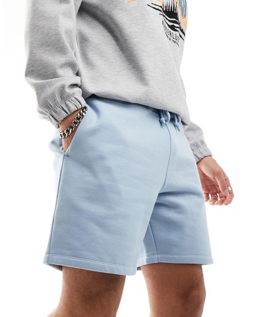 ASOS – oversize-shorts aus robustem material in Blue für Herren