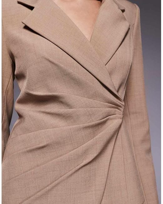 ASOS Brown Premium Side Seam Detail Blazer