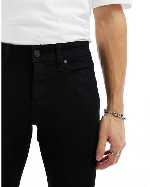 Vaqueros De Corte Slim En Negro Glenn De Intelligence Jack & Jones de hombre de color Black