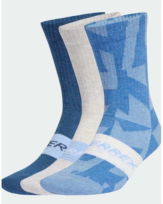 Adidas Originals Blue Terrex Multi 3 Pack Socks