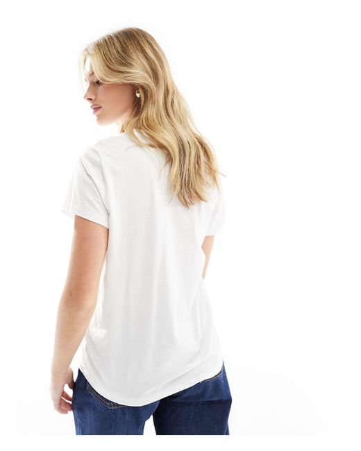 Polo Ralph Lauren White – es t-shirt mit v-ausschnitt und logo