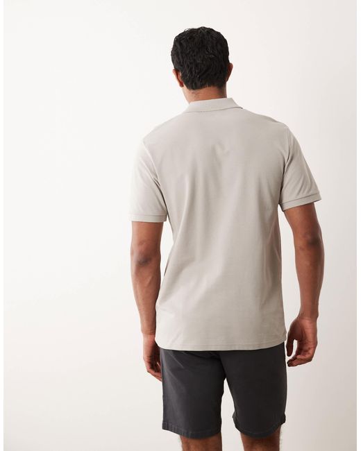 ASOS – basic-polohemd aus pikee in Gray für Herren