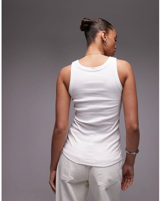 ARKET Gray Rib Jersey Vest Top