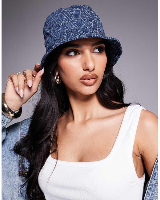 Cappello Da Pescatore Medio Con Monogramma di ARMANI EXCHANGE in Black