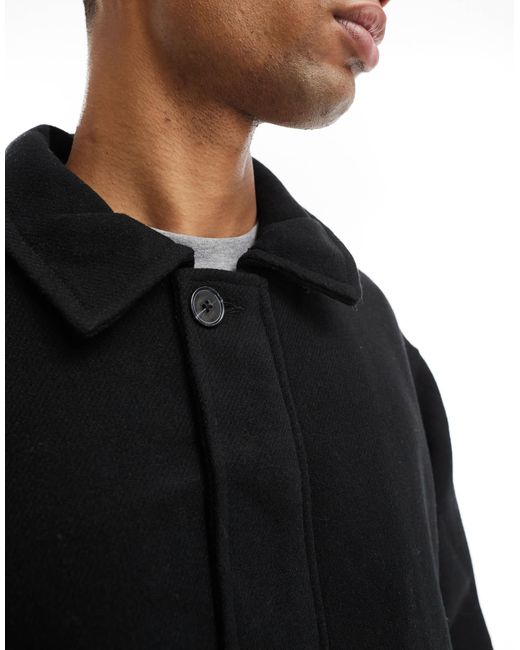 Jack & Jones – harrington-jacke aus wollmix in Black für Herren