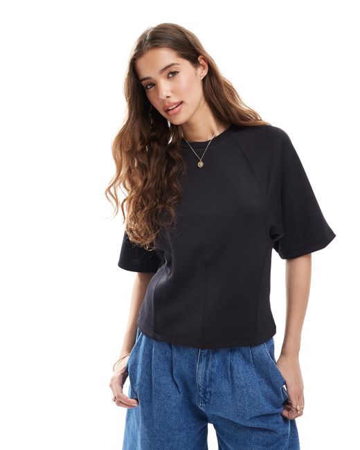 Pull&Bear Black Cinched Waist T-shirt