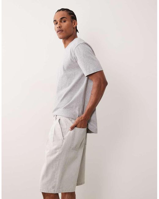 ASOS Natural Denim Jorts for men