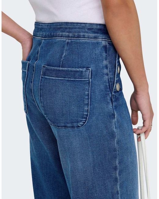 ONLY Blue Wide-Fit Jeans
