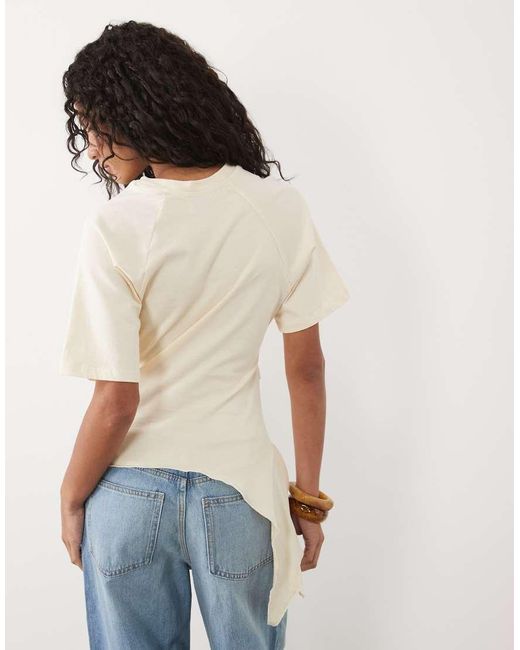 ASOS Blue Asymmetric Cinched Waist T-Shirt