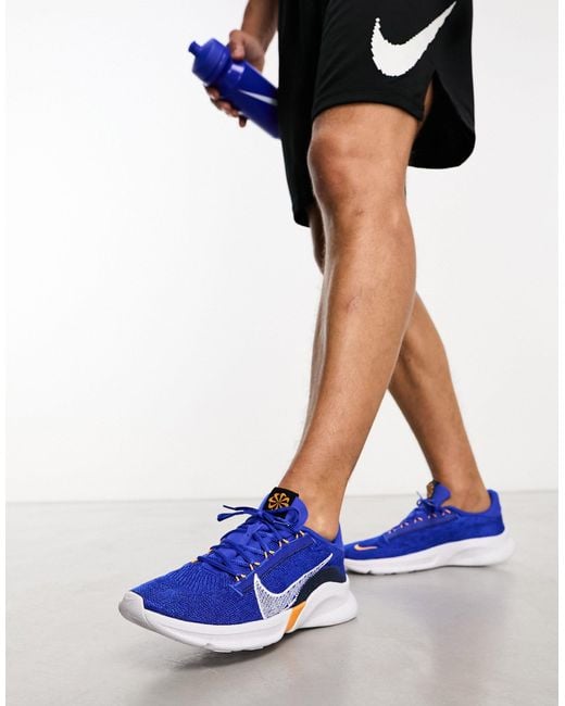 Nike Blue Superrep Go 3 Flyknit Nn Trainers for men