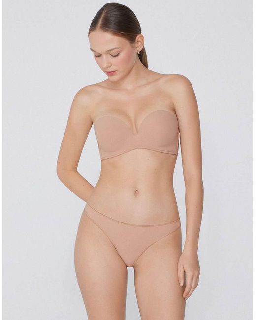 Tezenis Natural Padded Low-Cut Bandeau Bra