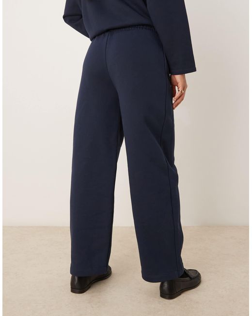 ASOS Blue Premium 500Gsm Seamed Barrel Leg Jogger
