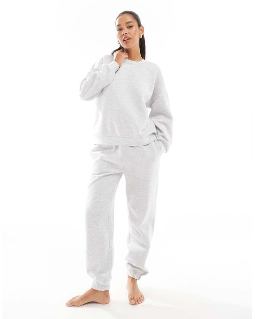 Vero Moda White Oversized Sweatshirt Co-Ord