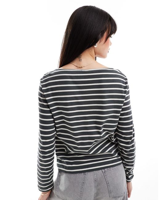 & Other Stories Gray Long Sleeve Top