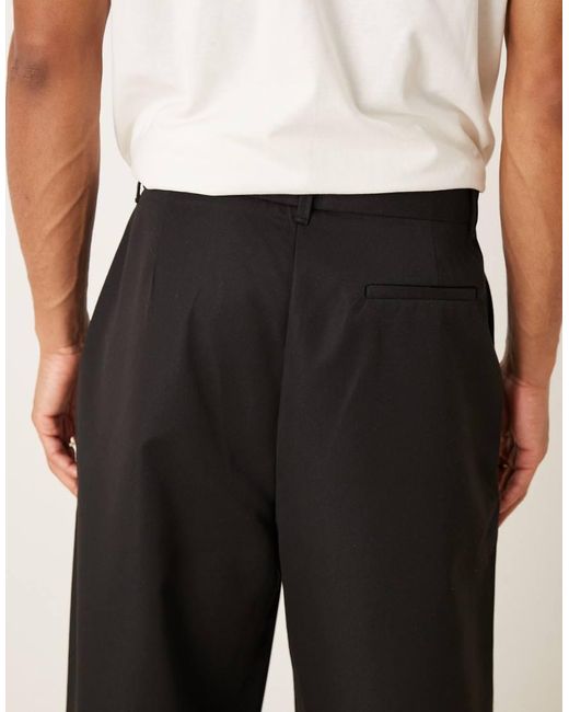 Pantalones Negros De Corte Barrel De ASOS de hombre de color Gray
