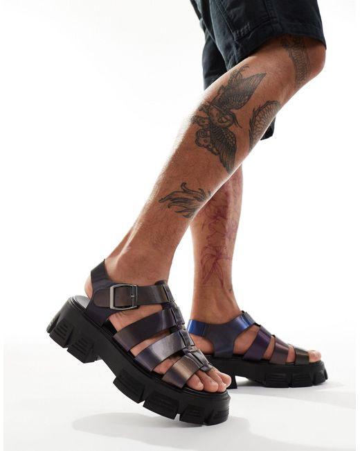 ASOS Black Chunky Gladiator Sandal for men