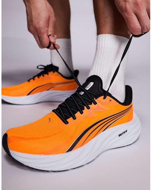 PUMA Gray Velocity Nitro 4 Trainers for men