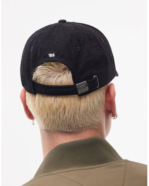 Tommy Hilfiger Black Flag Logo Cord Cap for men